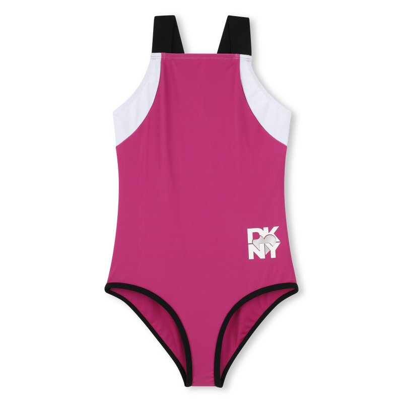 Maillot 1 pi&egrave;ce tricolore DKNY 
                        FILLE