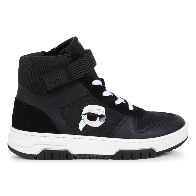 Hoge lederen sneakers KARL LAGERFELD KIDS 
                        BOY