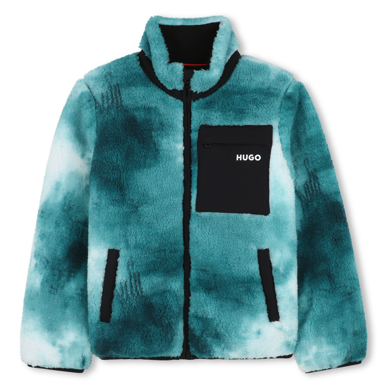 Vest van pluche stof HUGO 
                        BOY