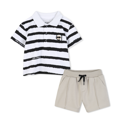 POLO EN KORTE BROEK SET KARL LAGERFELD KIDS BOY