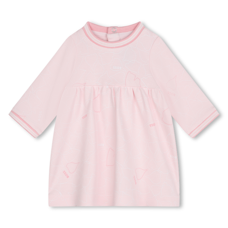 Robe avec bords-c&ocirc;tes ray&eacute;s BOSS 
                        FILLE