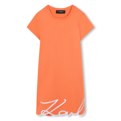 Geborduurde jurk korte mouwen KARL LAGERFELD KIDS GIRL
