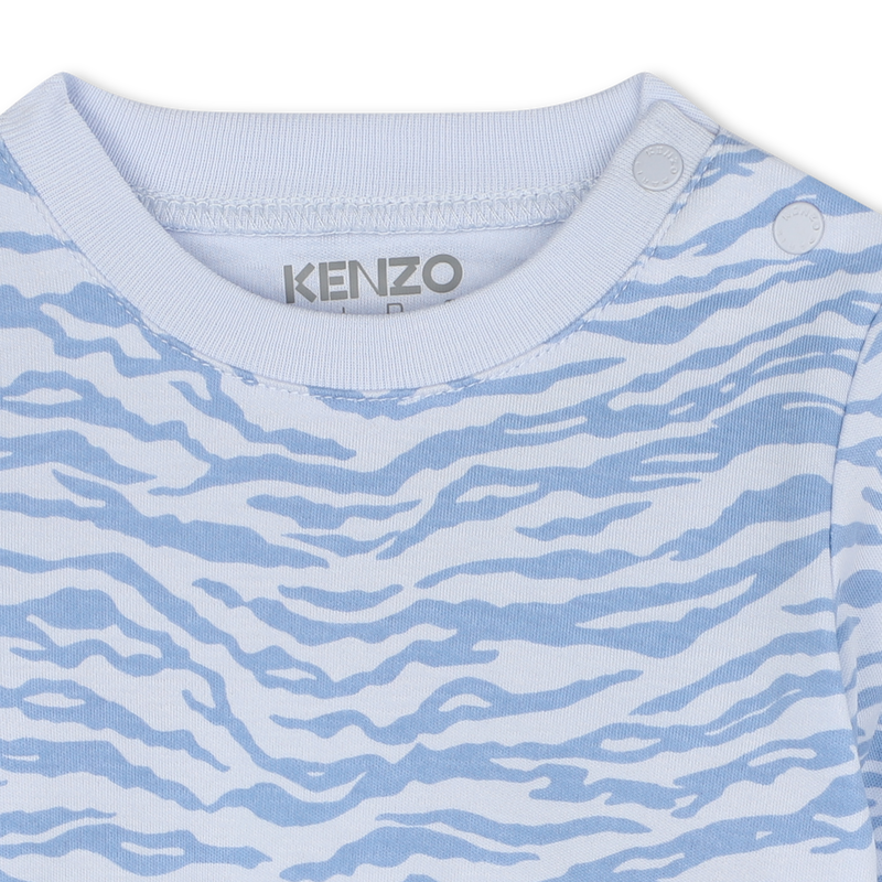 Katoenen T-shirt en tuinbroek KENZO KIDS 
                        BOY