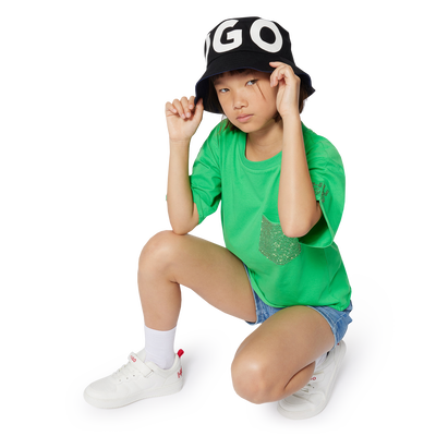 Omkeerbaar hoedje van katoen HUGO BOY