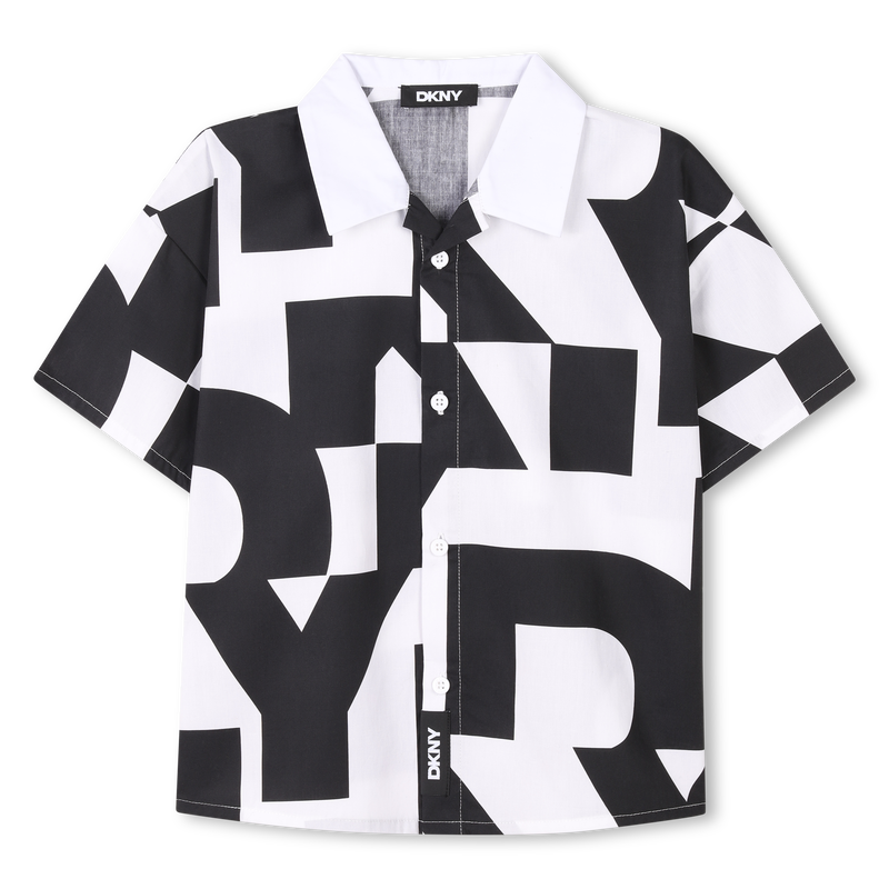 Katoenen overhemd korte mouwen DKNY 
                        UNISEX