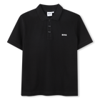 Katoenen polo met logo BOSS 
                    BOY
