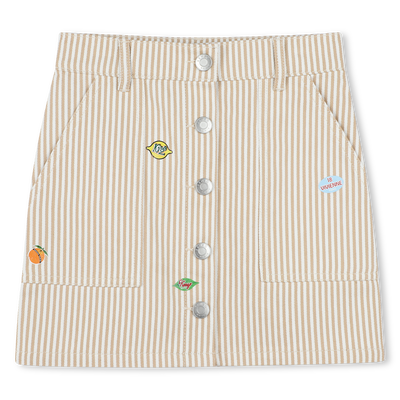 Katoenen rok met badges KENZO KIDS GIRL