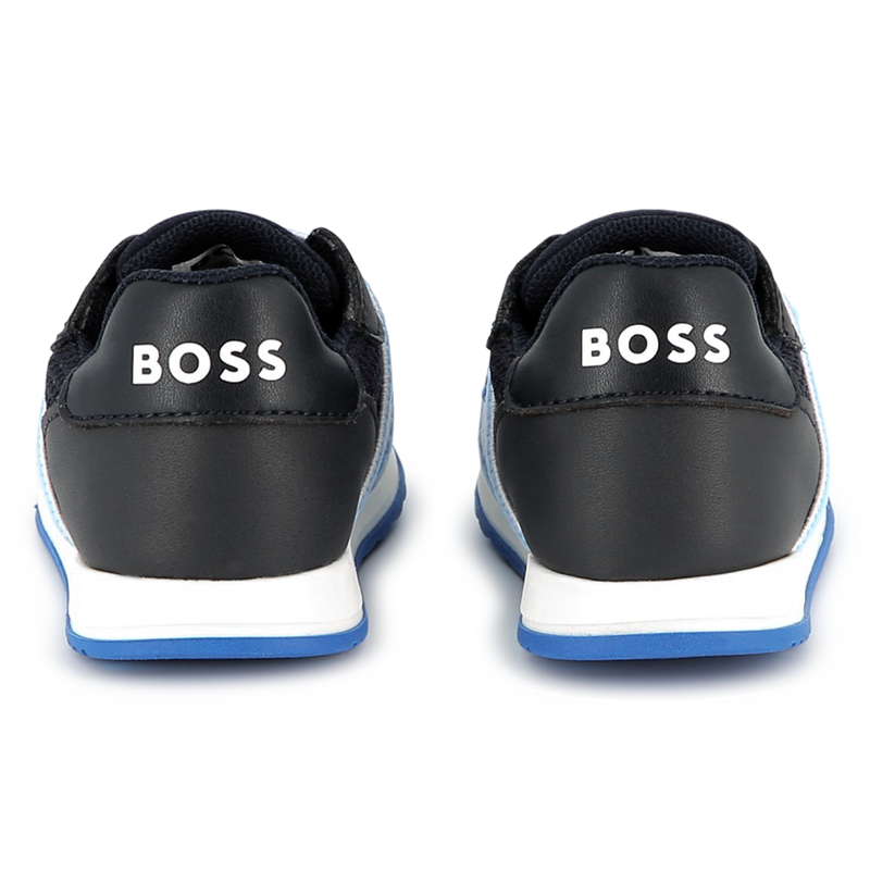 Sneakers met leer en visnet BOSS 
                        BOY