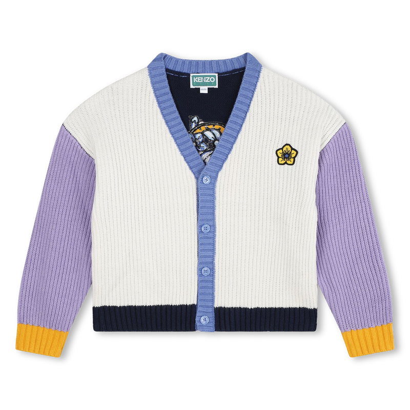 Cardigan en maille multicolore KENZO KIDS 
                        FILLE