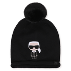 Bonnet &agrave; pompom KARL LAGERFELD KIDS 
                    FILLE