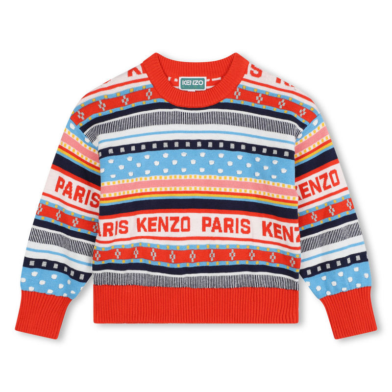 Pull en tricot jacquard KENZO KIDS 
                        FILLE