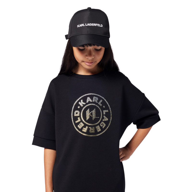 Verstelbare geborduurde pet KARL LAGERFELD KIDS 
                        BOY