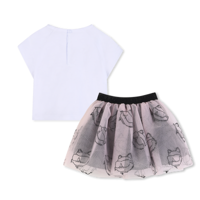 T-SHIRT EN ROK SET KARL LAGERFELD KIDS GIRL
