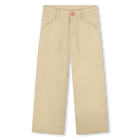 Pantalon &eacute;vas&eacute; en coton KENZO KIDS 
                    FILLE