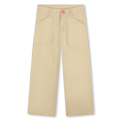 Uitlopende broek van katoen KENZO KIDS GIRL