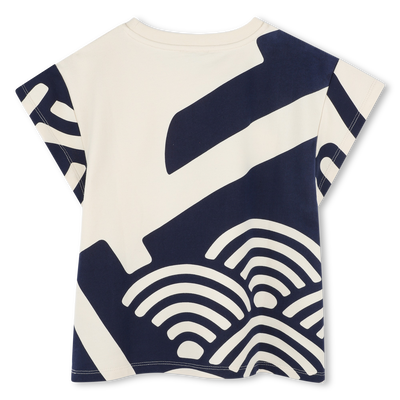 T-shirt en molleton &agrave; imprim&eacute;s KENZO KIDS FILLE