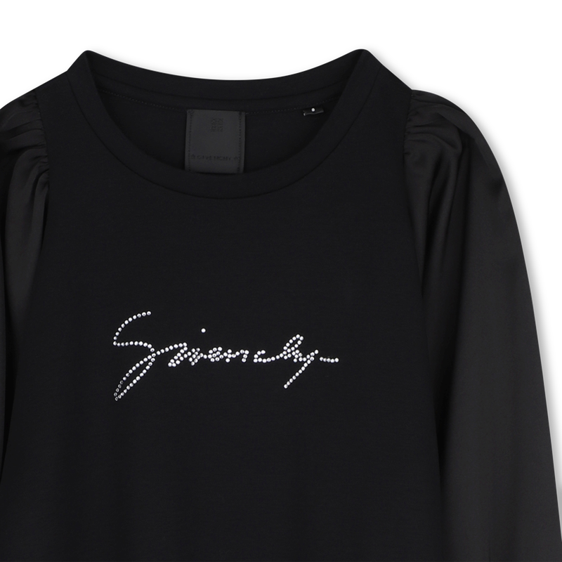 Jurk met satijnen mouwen GIVENCHY 
                        GIRL