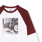T-shirt bicolore avec imprim&eacute; TIMBERLAND 
                    GARCON