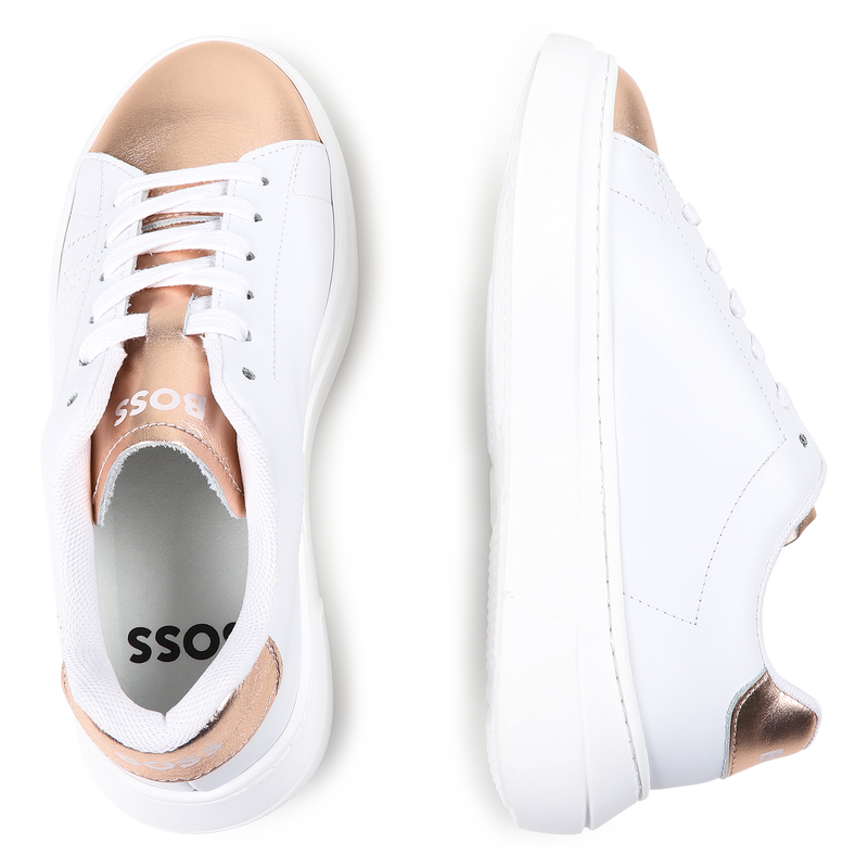 Leren sneakers met veters