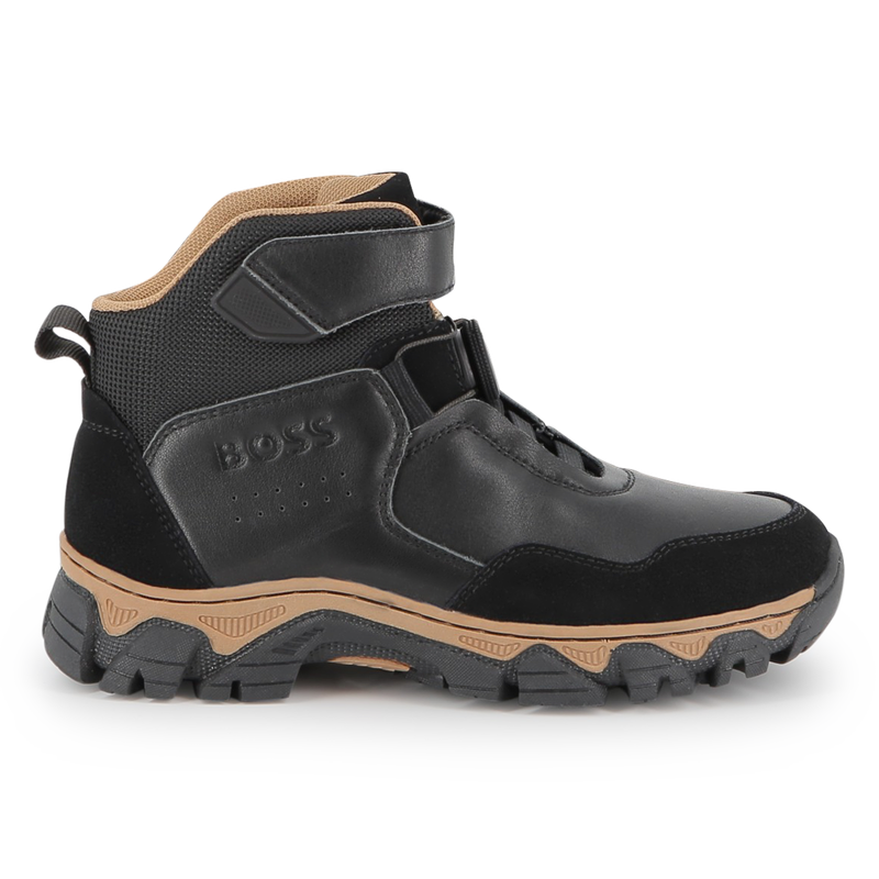 Bottine en mix mati&egrave;re BOSS 
                        GARCON