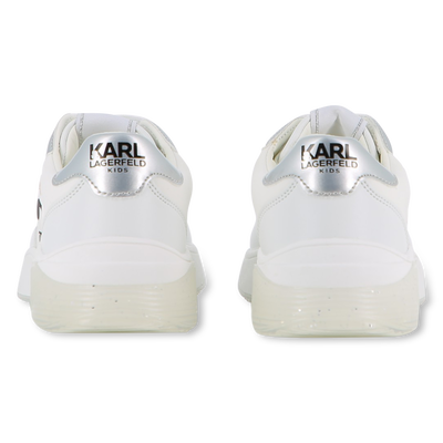 Sneakers met veters en badge KARL LAGERFELD KIDS GIRL