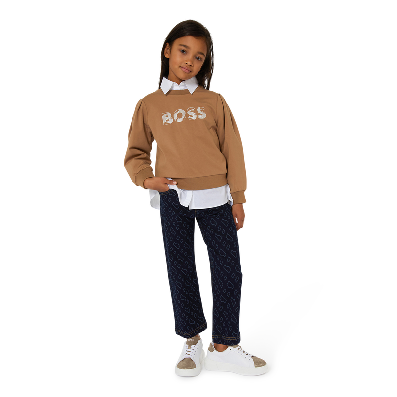 Leren sneakers met veters