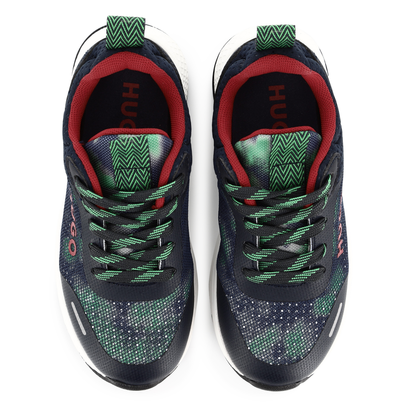 Sneakers met veters en print HUGO 
                        BOY