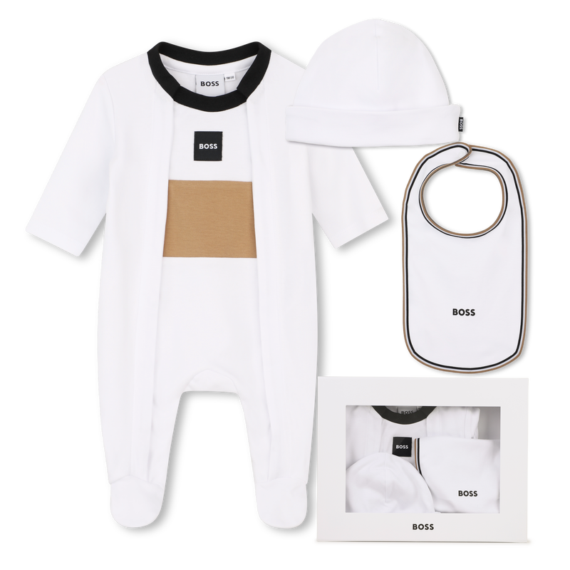 Ensemble pyjama, bonnet et bavoir BOSS 
                        GARCON