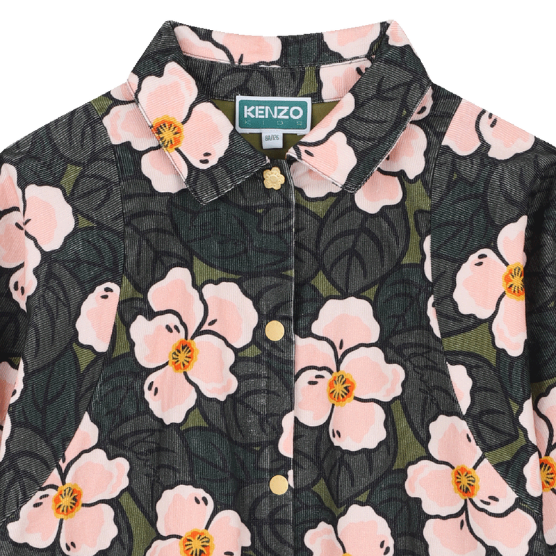 Robe &agrave; manches longues bouffantes KENZO KIDS 
                        FILLE