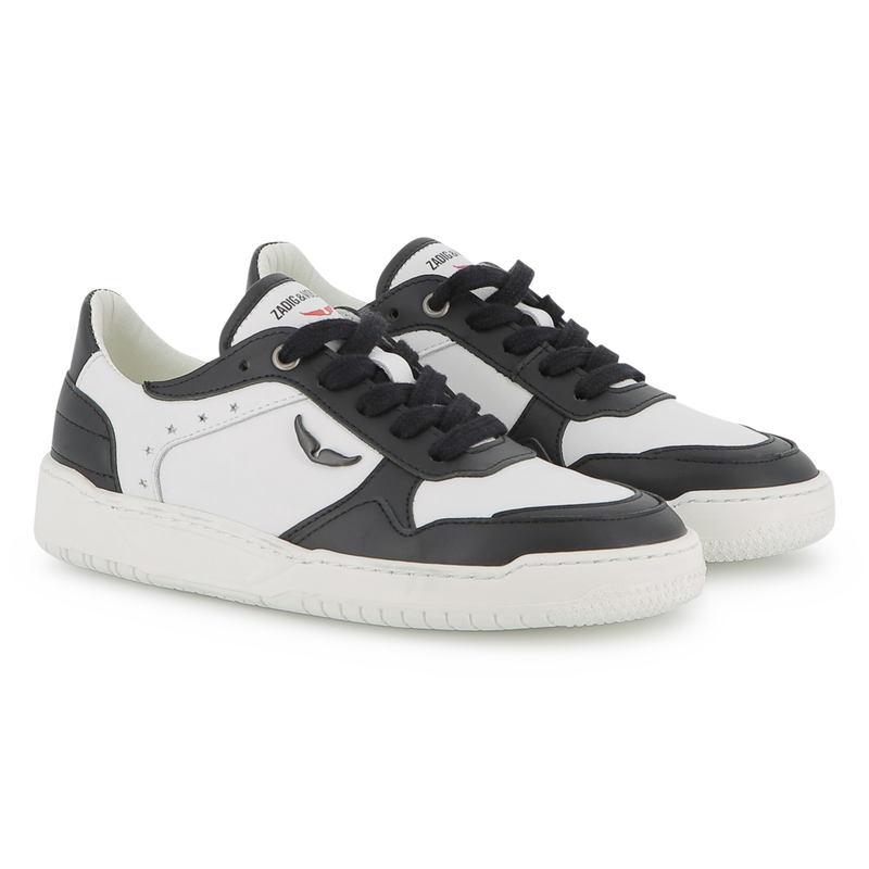 Baskets &agrave; lacets en cuir de vachette ZADIG & VOLTAIRE 
                        UNISEXE