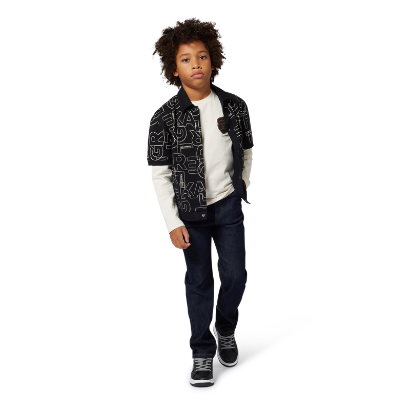 Jersey overhemd met korte mouwen KARL LAGERFELD KIDS 
                        BOY