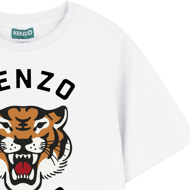 T-shirt en coton avec imprim&eacute; KENZO KIDS 
                        GARCON