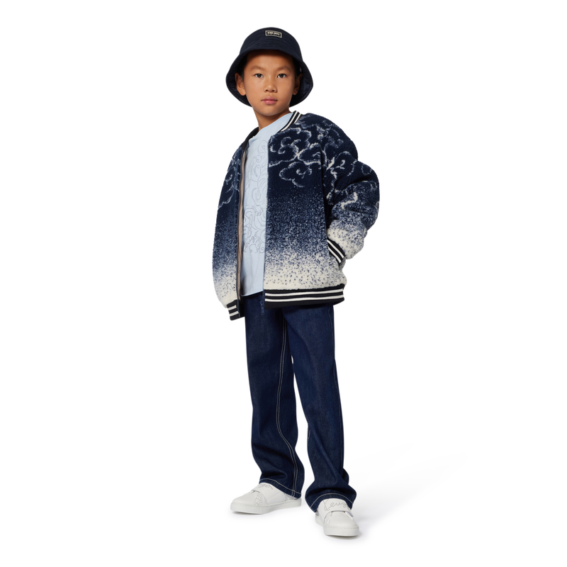 Polyester bucket hat met stiksels KENZO KIDS 
                        UNISEX