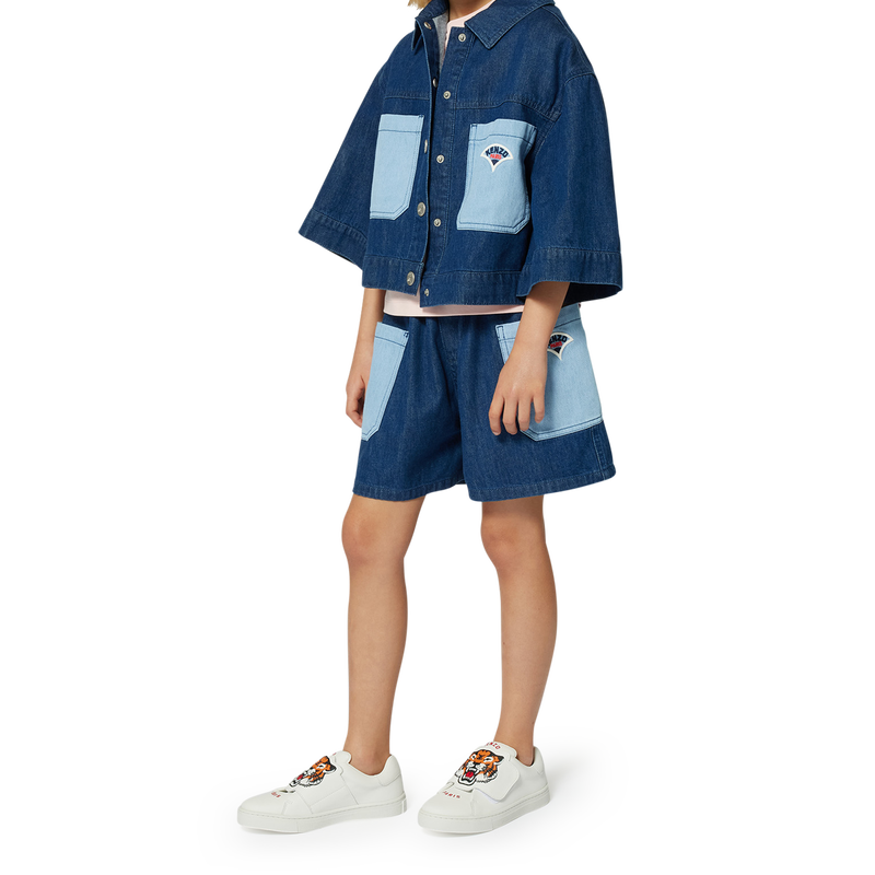Short en jean &agrave; poches
