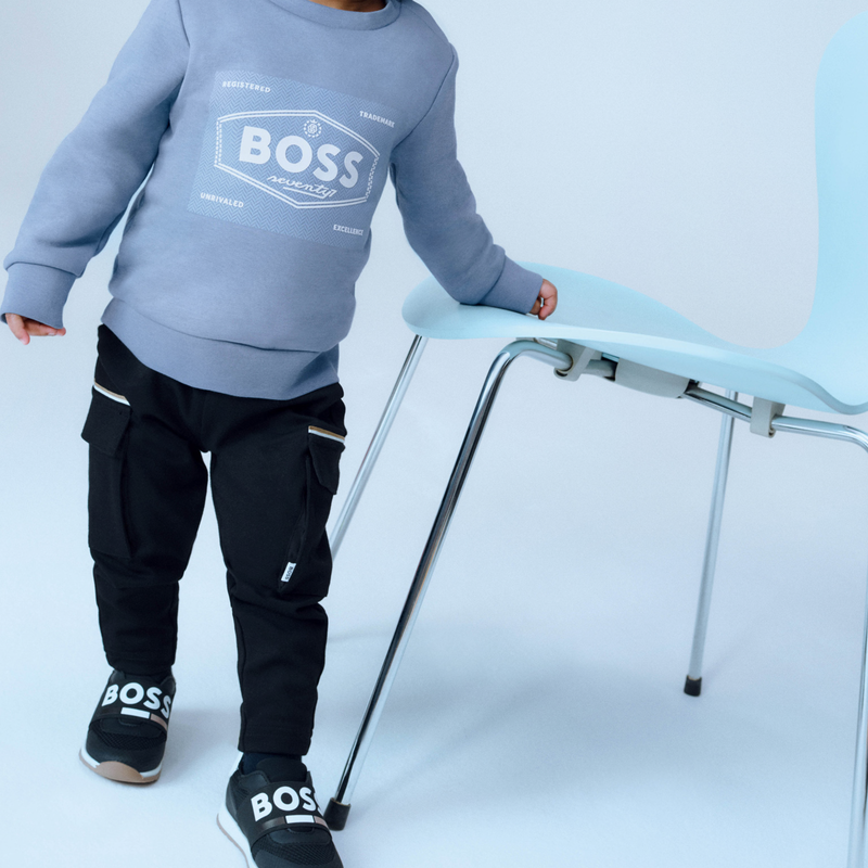Sweat-shirt molleton col rond BOSS 
                        GARCON