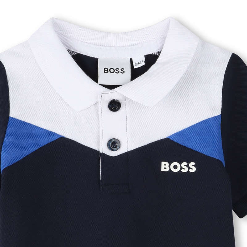 Polo met kleurblokken BOSS 
                        BOY