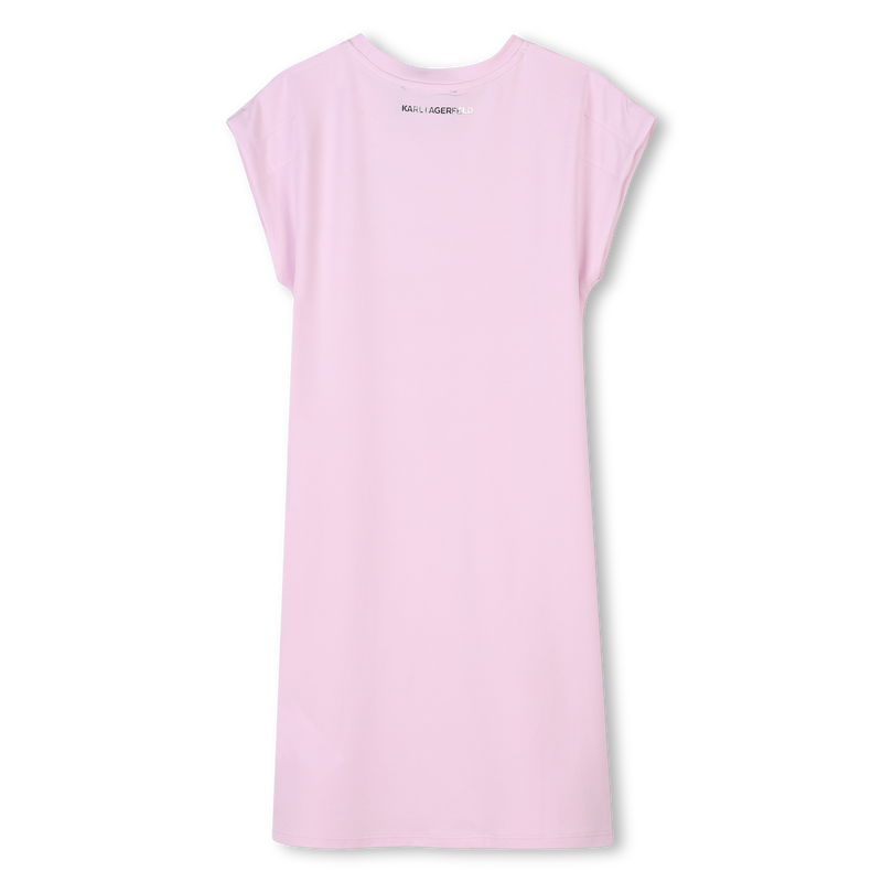 Hippe jurk met korte mouwen KARL LAGERFELD KIDS 
                        GIRL