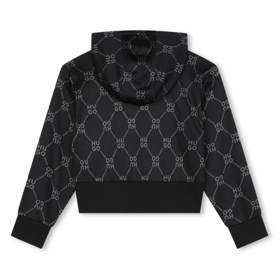 Sweat-shirt imprim&eacute; &agrave; capuche HUGO FILLE