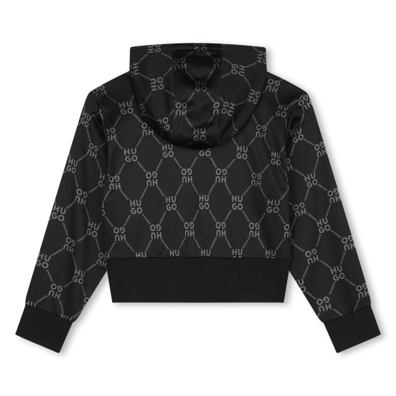 Sweat-shirt imprim&eacute; &agrave; capuche HUGO 
                        FILLE