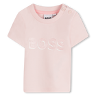 T-shirt met glanzende print, ROZE  LICHT, hi-res
