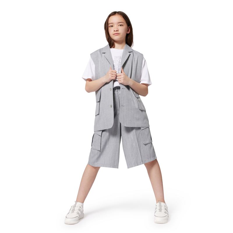 Veste sans manche &agrave; rayures DKNY 
                        FILLE