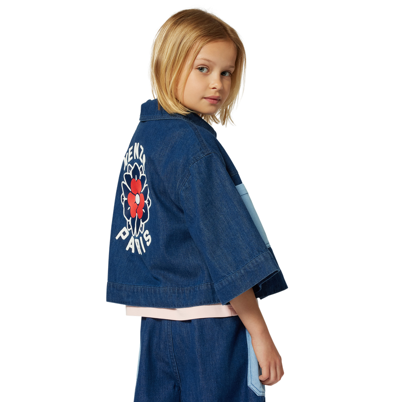 Veste en jean brod&eacute;e KENZO KIDS 
                        FILLE